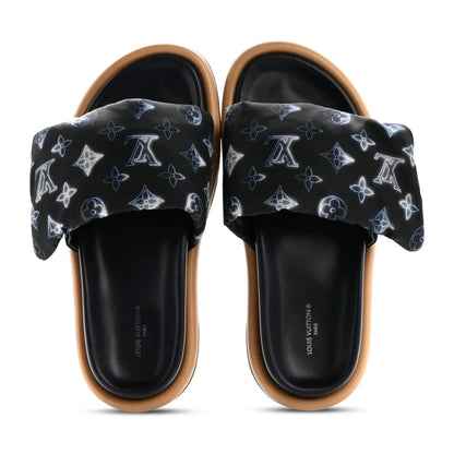 Louis Vuitton Pool Pillow Monogram Navy Slides