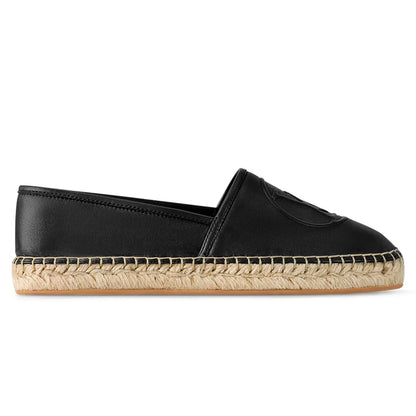 Louis Vuitton Starboard Leather Black Espadrilles