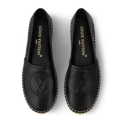 Louis Vuitton Starboard Leather Black Espadrilles