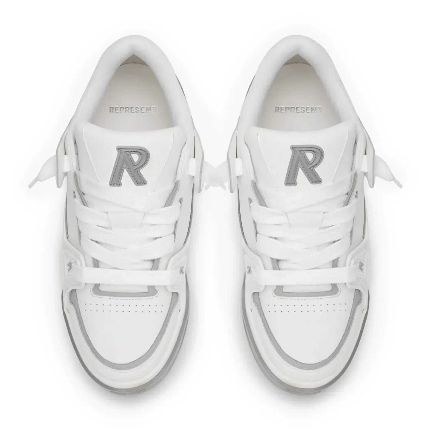 Represent Studio White Grey Sneakers